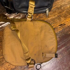 lululemon athletica Black and Tan Crossbody Bag